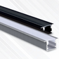 PERFIL EMPOTRABLE SATINADO MARCA JACH PARA LAMBRIN DE 3.00MTS DE LONGITUD CON MICA OPALINA PARA TIRA LED