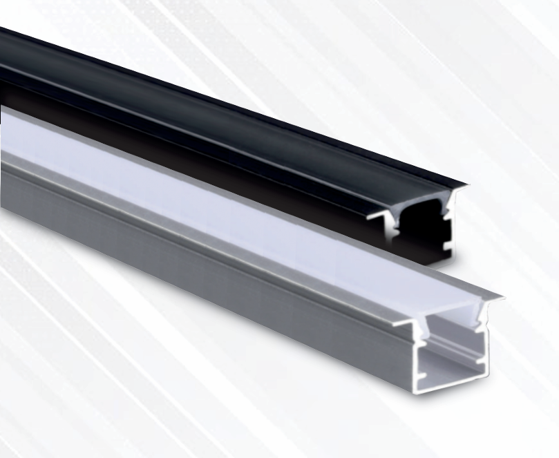 PERFIL EMPOTRABLE SATINADO MARCA JACH PARA LAMBRIN DE 3.00MTS DE LONGITUD CON MICA OPALINA PARA TIRA LED