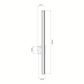 LÁMPARA LED MURO LINEAL NEGRO IK05 IP54 21W 30K LUZ CÁLIDA TECNOLITE 21HLED1151MV30G