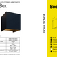LUMINARIO LED ARBOTANTE CUBO NEGRO 6W 570LM 30K LUZ CÁLIDA BOOMER BLWA-1101-00630 BOX 3D