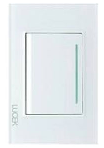 PLACA METÁLICA DE 1 MÓDULO BLANCO CRISTAL