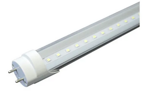 TUBO T8 1.20MTS. 18W CRISTAL TRANSP. CONEX 1 LADO