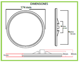 PANEL LED SLIM REDONDO AJUSTABLE DE 15W LUZ FRIA