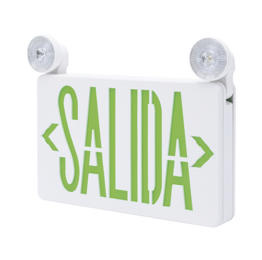INDICARDOR SALIDA LETRERO DE EMERGENCIA CON BATERIA DE RESPALDO 3W VERDE SFIRE SFKDC860