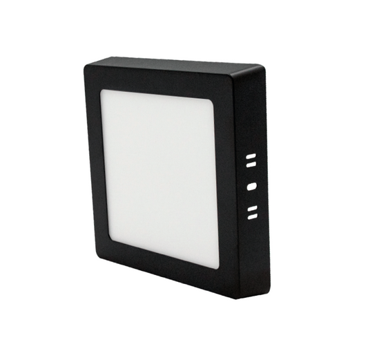 LÁMPARA SOBREPONER CUADRADO NEGRO 12W 35K LUZ NEUTRA TECNOLED DLSC12WBC-NR