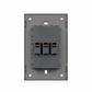 CONTACTO DOBLE DUPLEX GRIS OXFORD 3 VIAS LUXURY ARTLITE APL-404