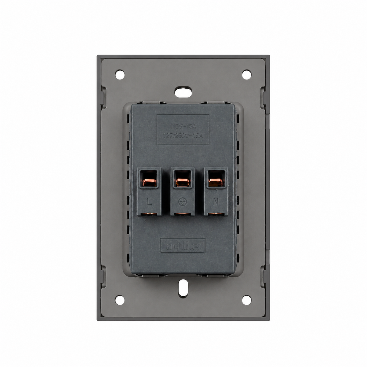 CONTACTO DOBLE DUPLEX GRIS OXFORD 3 VIAS LUXURY ARTLITE APL-404