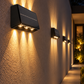 LÁMPARA ARBOTANTE MURO LED SOLAR 80LM CCT TRIPLE TEMPERATURA BOOMER SA6102AC