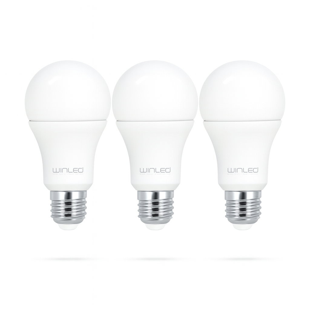 KIT 3 FOCOS BULBO E26 E27 10W 100-140V IP20 65K LUZ FRÍA WINLED WLA-014