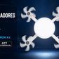 FOCO CON 4 VENTILADORES TIPO DRON 36W CCT MULTI TEMPERATURA IPSA VENTI-LITE DRONX4