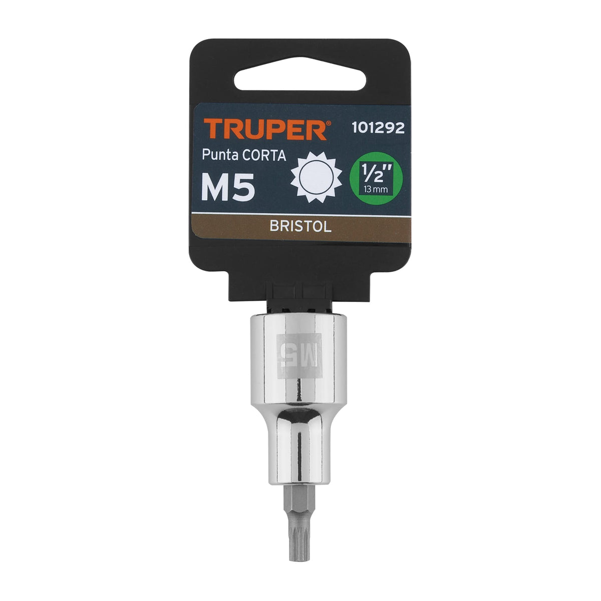 Dado punta corta bristol M5, cuadro 1/2', TRUPER, Truper, SKU 101292 — vista 2