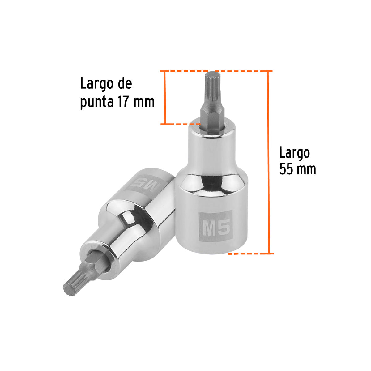 Dado punta corta bristol M5, cuadro 1/2', TRUPER, Truper, SKU 101292 — vista 4