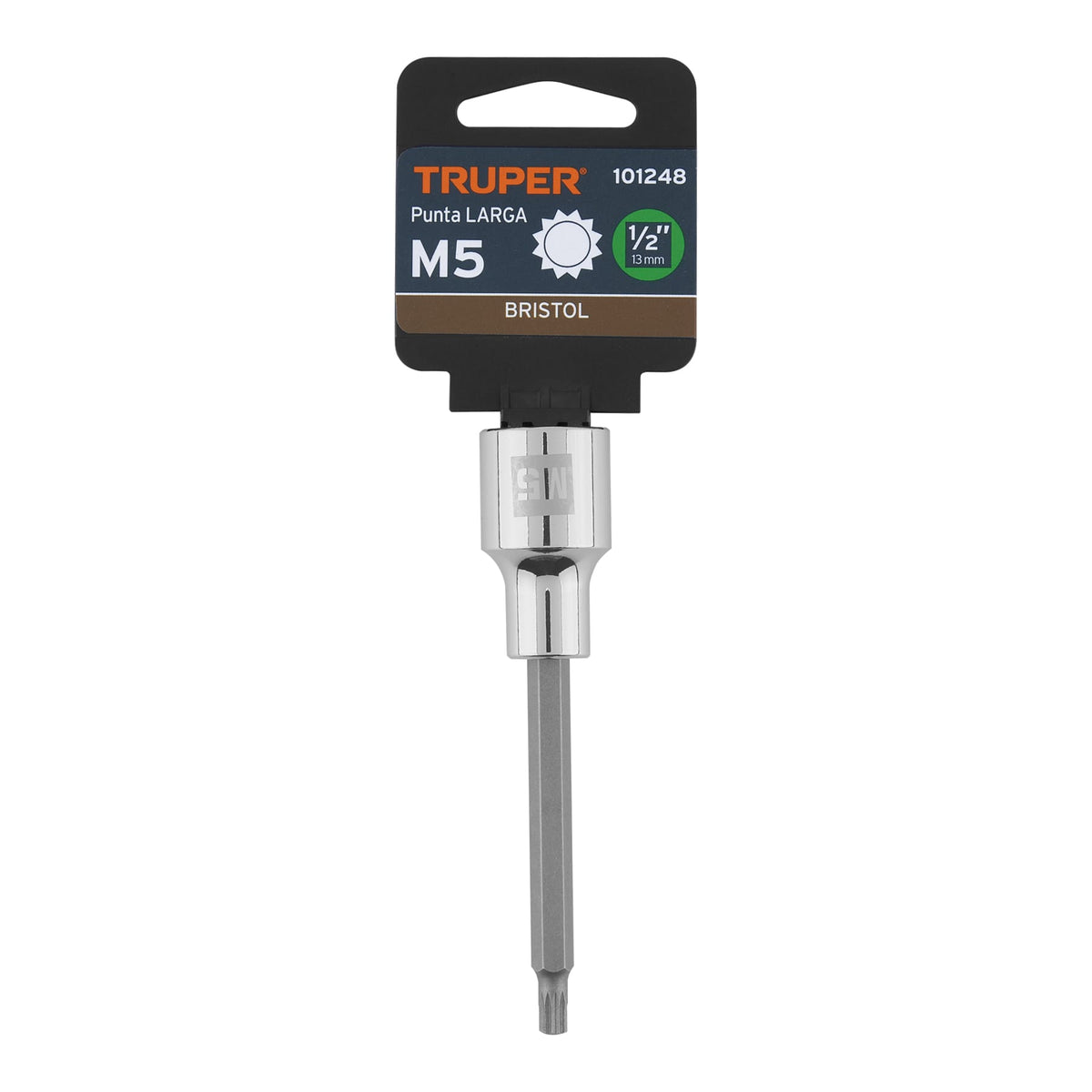 Dado punta larga bristol M5, cuadro 1/2', TRUPER, Truper, SKU 101248 — vista 2
