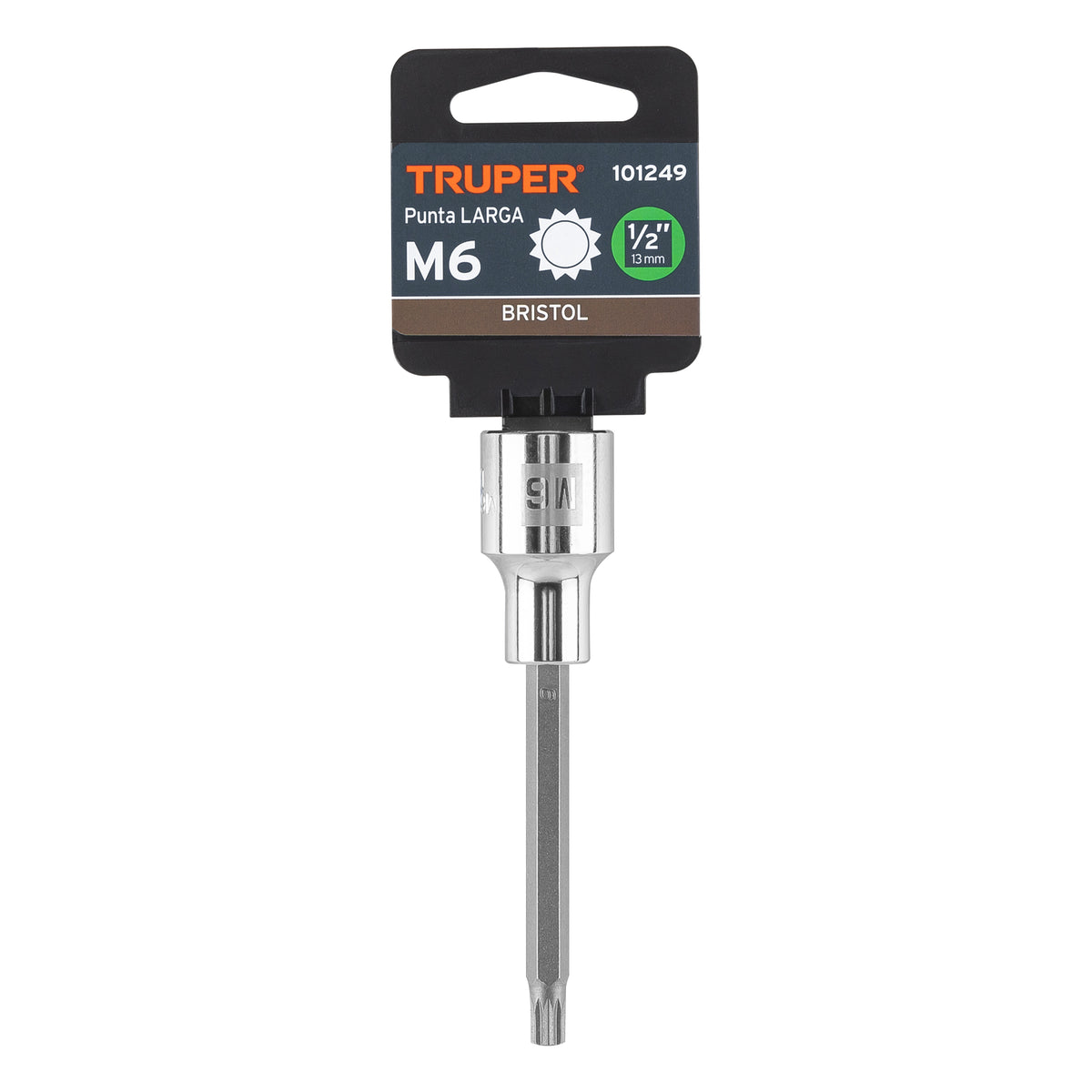 Dado punta larga bristol M6, cuadro 1/2', TRUPER, Truper, SKU 101249 — vista 2