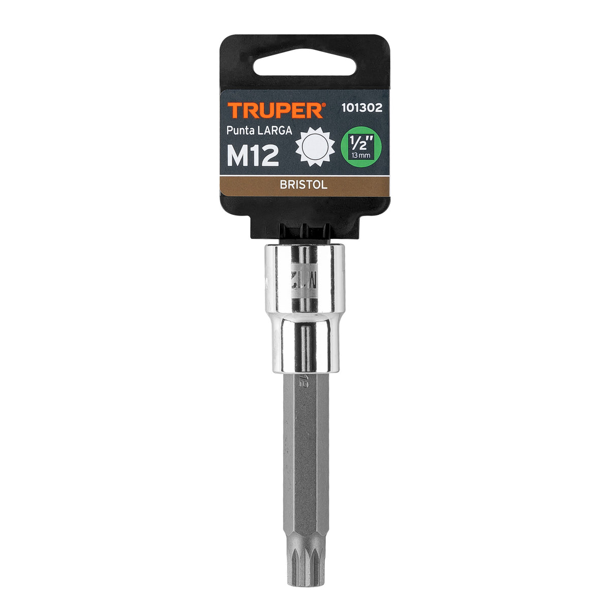Dado punta larga bristol M12, cuadro 1/2', TRUPER, Truper, SKU 101302 — vista 2