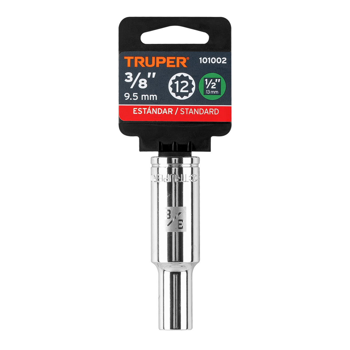 Dado largo de 3/8' 12 puntas, cuadro 1/2', TRUPER, Truper, SKU 101002 — vista 2