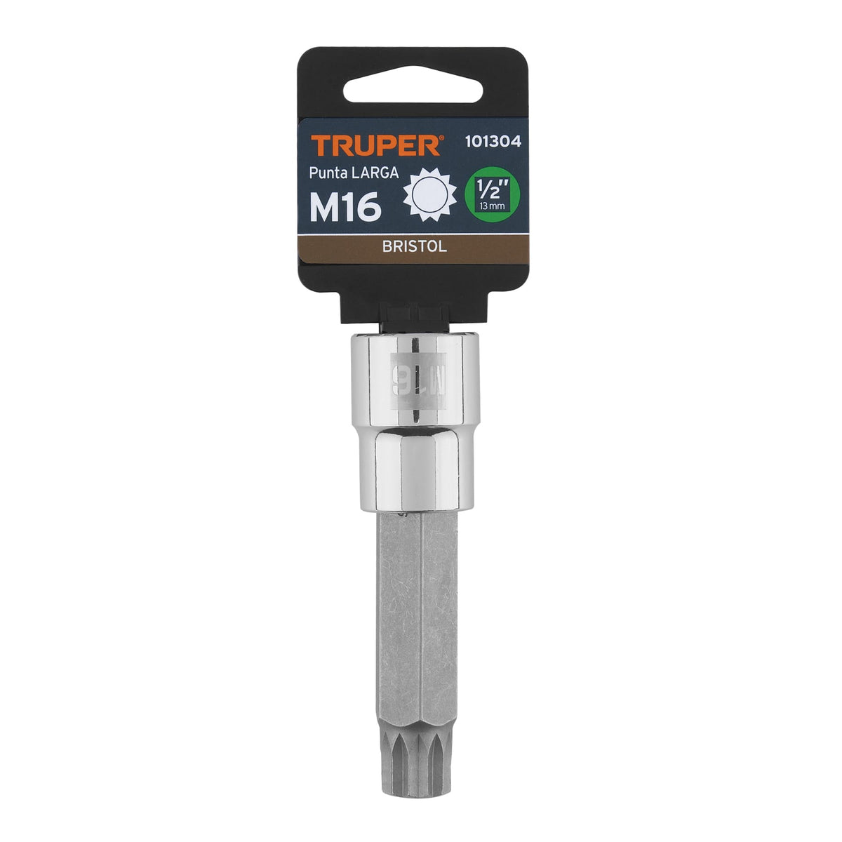 Dado punta larga bristol M16, cuadro 1/2', TRUPER, Truper, SKU 101304 — vista 2