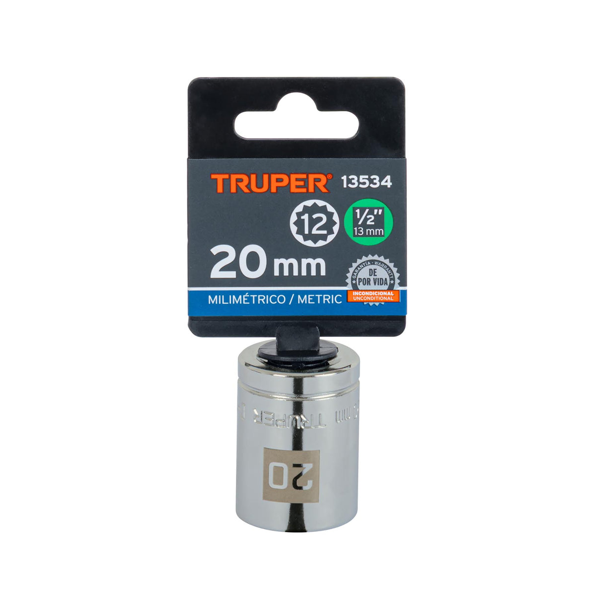 Dado de 20 mm 12 puntas cuadro 1/2' TRUPER — foto oficial 2