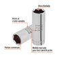 Dado largo de 20 mm, 6 puntas, cuadro 1/2', TRUPER, Truper, SKU 101008 — vista 3