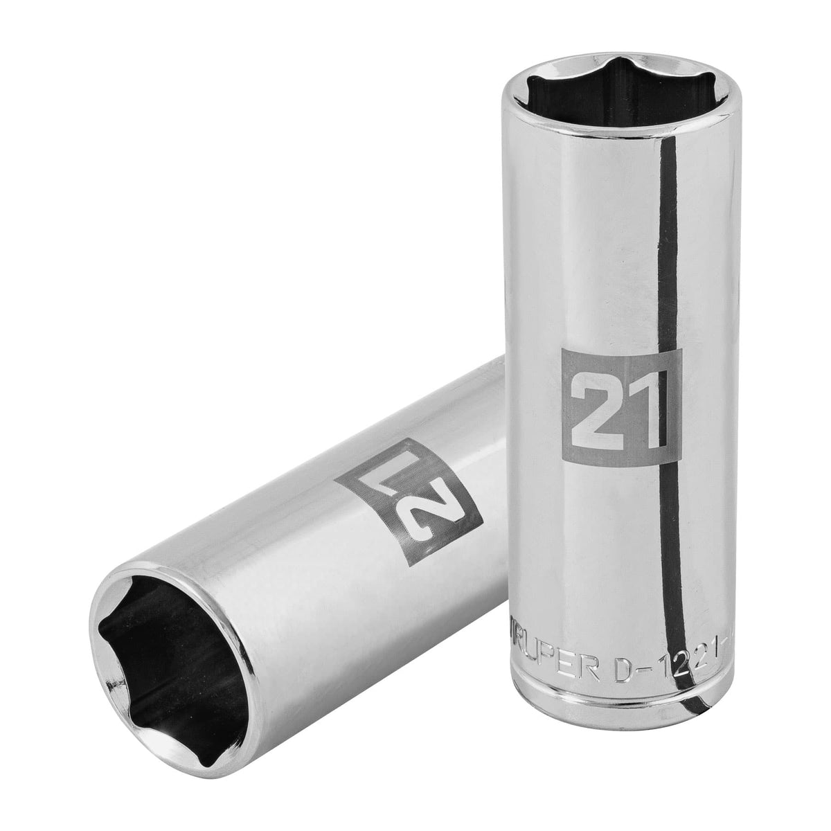 Dado largo de 21 mm, 6 puntas, cuadro 1/2', TRUPER, Truper, SKU 101009
