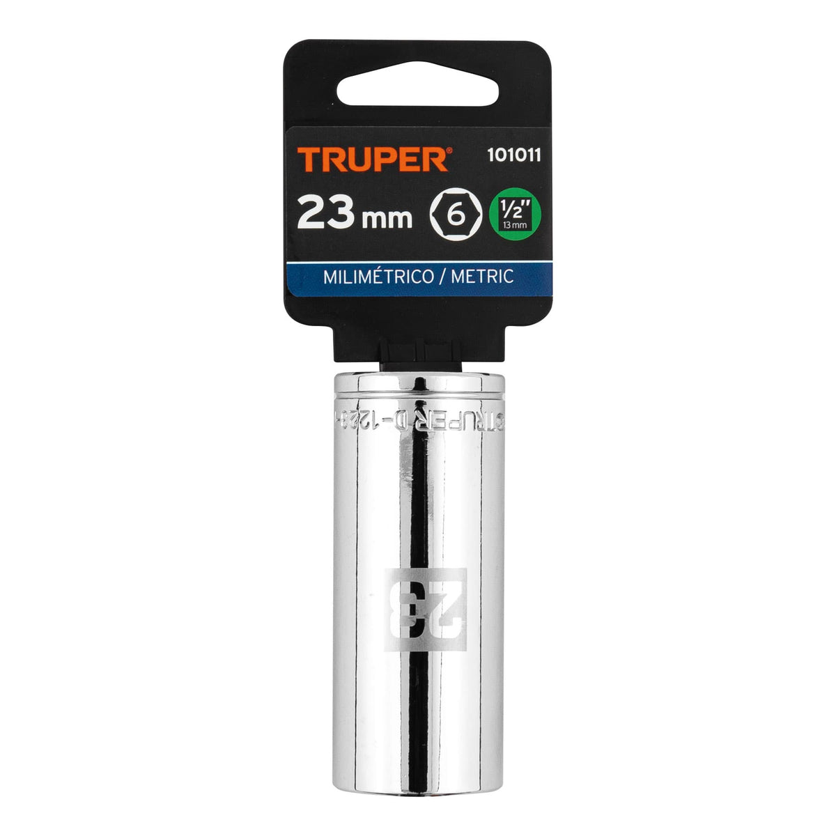 Dado largo de 23 mm, 6 puntas, cuadro 1/2', TRUPER, Truper, SKU 101011 — vista 2
