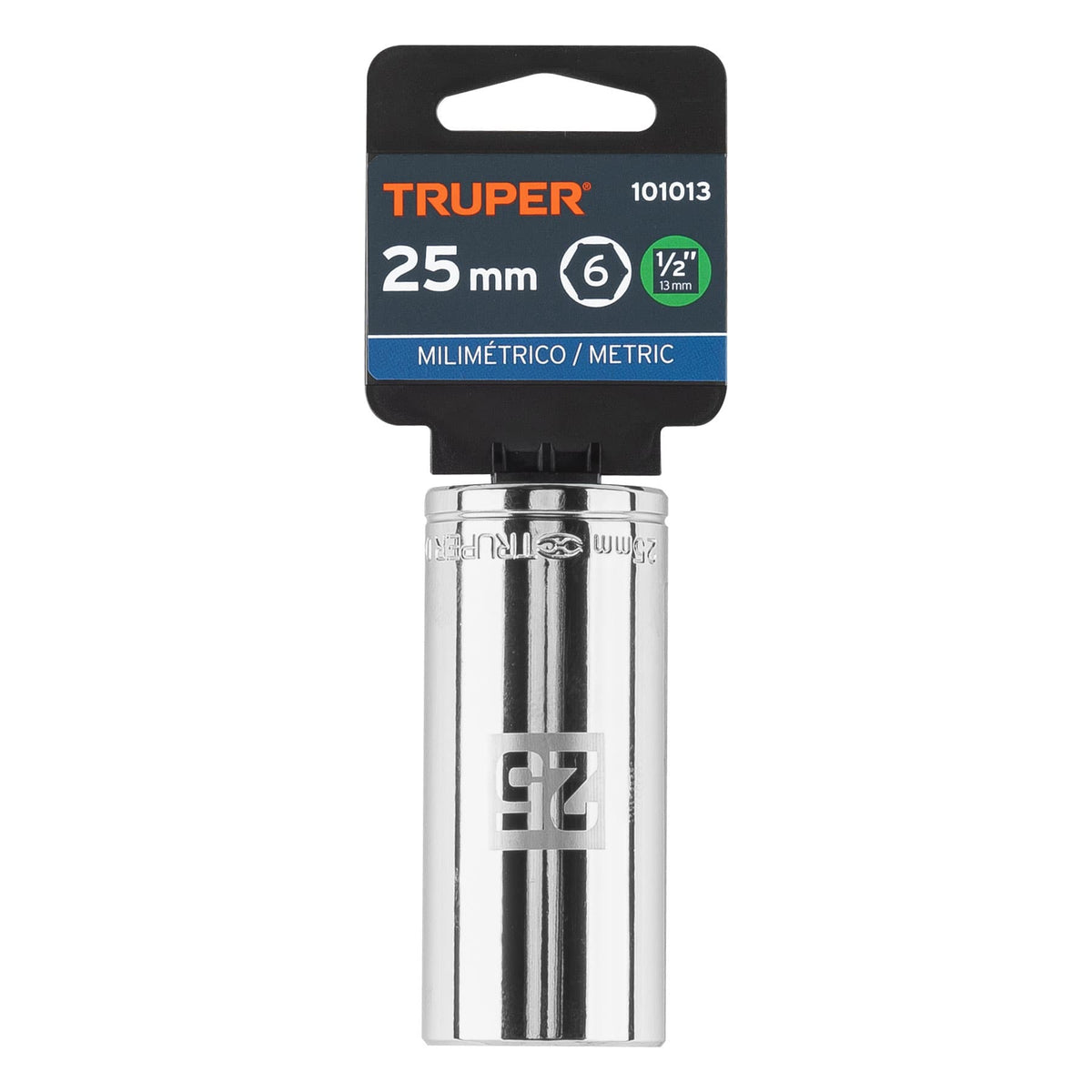Dado largo de 25 mm, 6 puntas, cuadro 1/2', TRUPER, Truper, SKU 101013 — vista 2