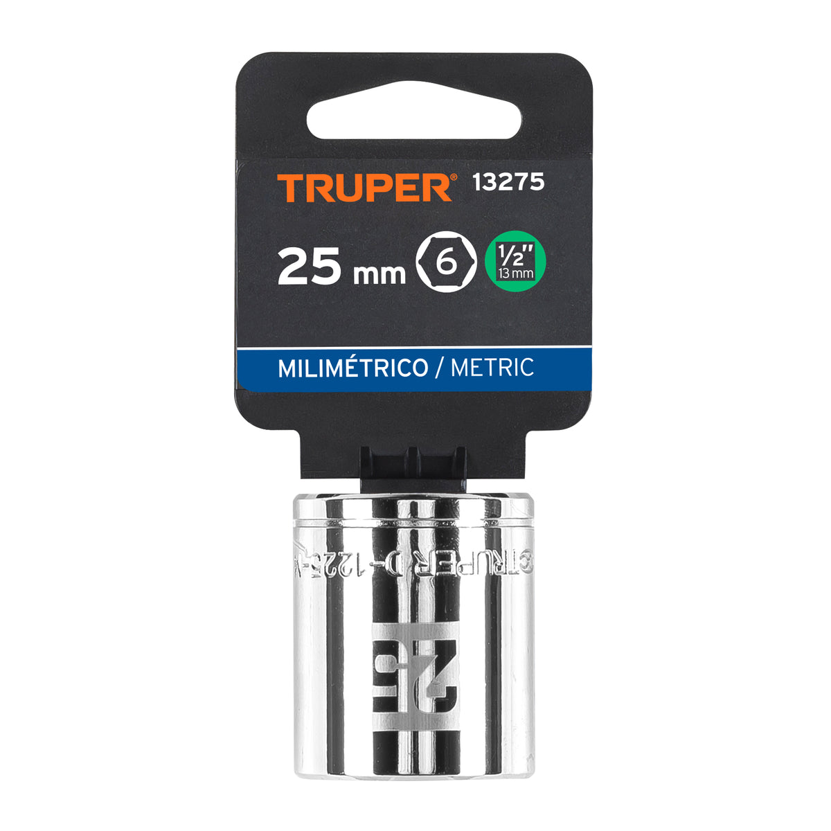 Dado de 25 mm 6 puntas cuadro 1/2' TRUPER — foto oficial 2