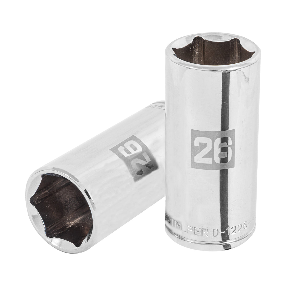 Dado largo de 26 mm, 6 puntas, cuadro 1/2', TRUPER, Truper, SKU 101014