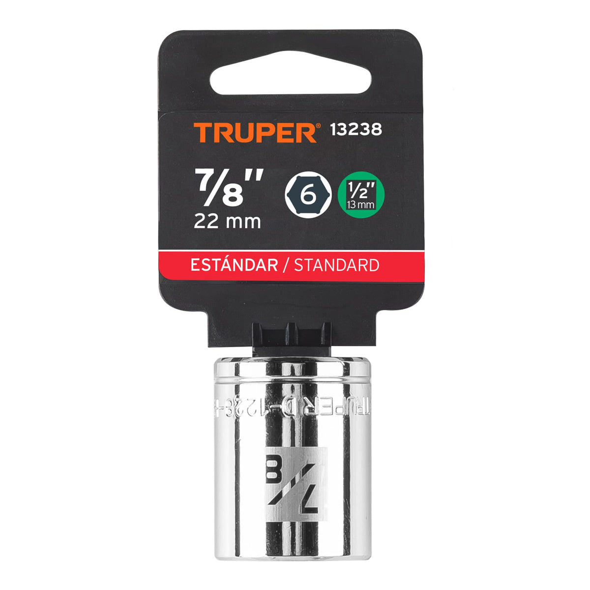 Dado de 7/8' 6 puntas cuadro 1/2' TRUPER — foto oficial 2