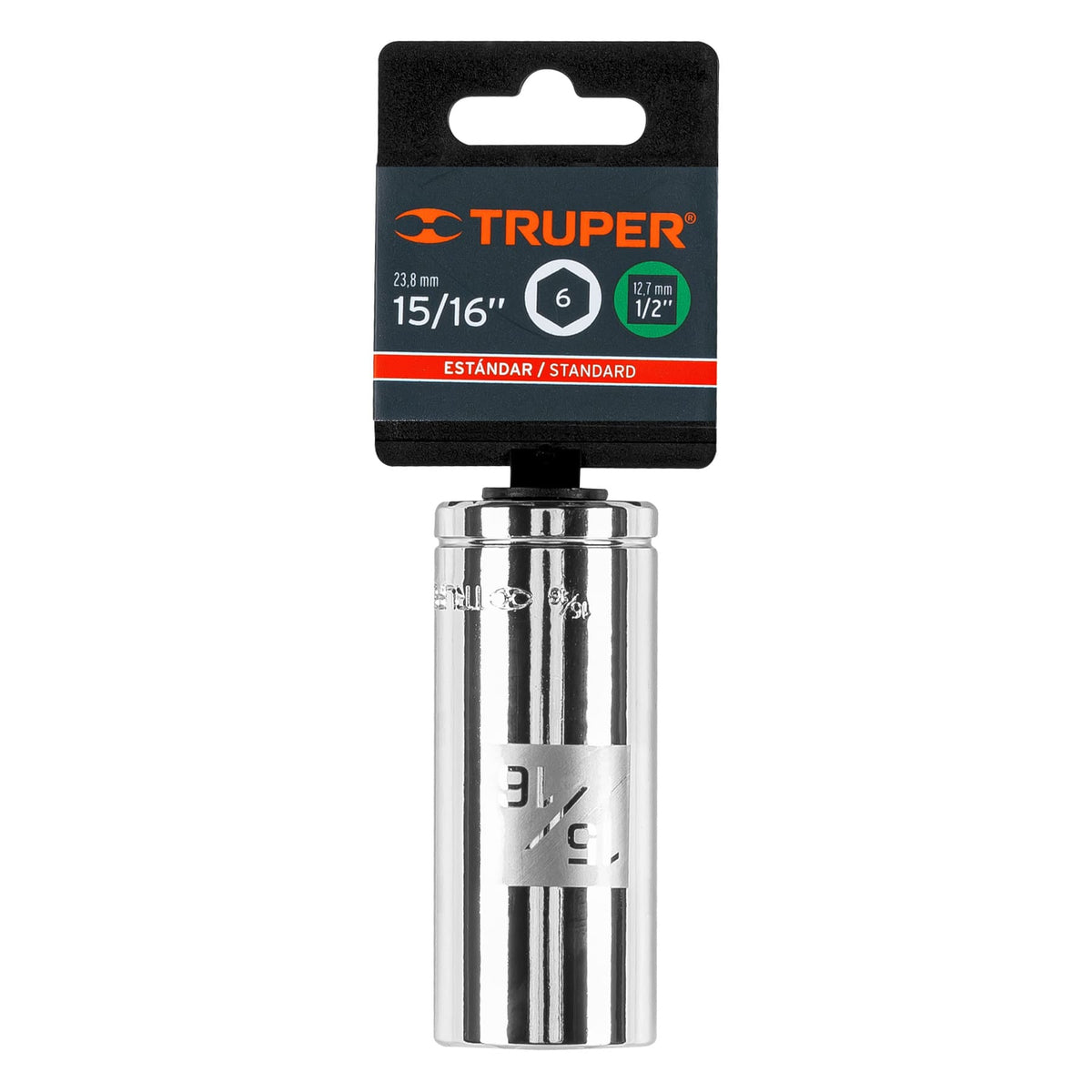 Dado largo de 15/16' 6 puntas cuadro 1/2' TRUPER — foto oficial 2