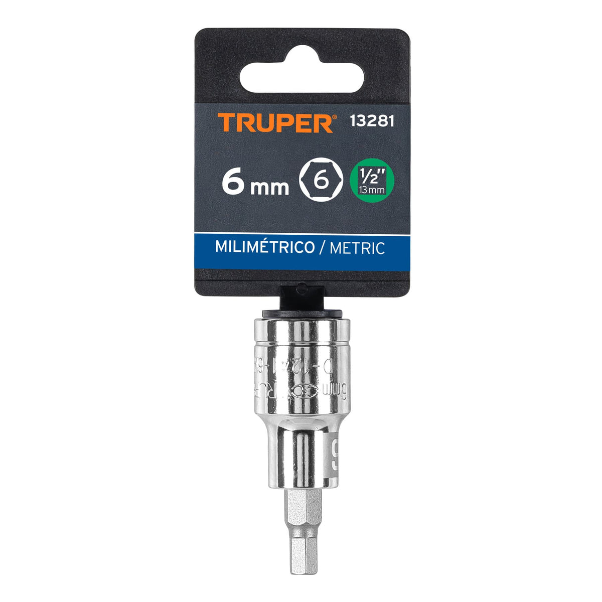 Dado punta hexagonal de 6 mm cuadro 1/2' TRUPER — foto oficial 2