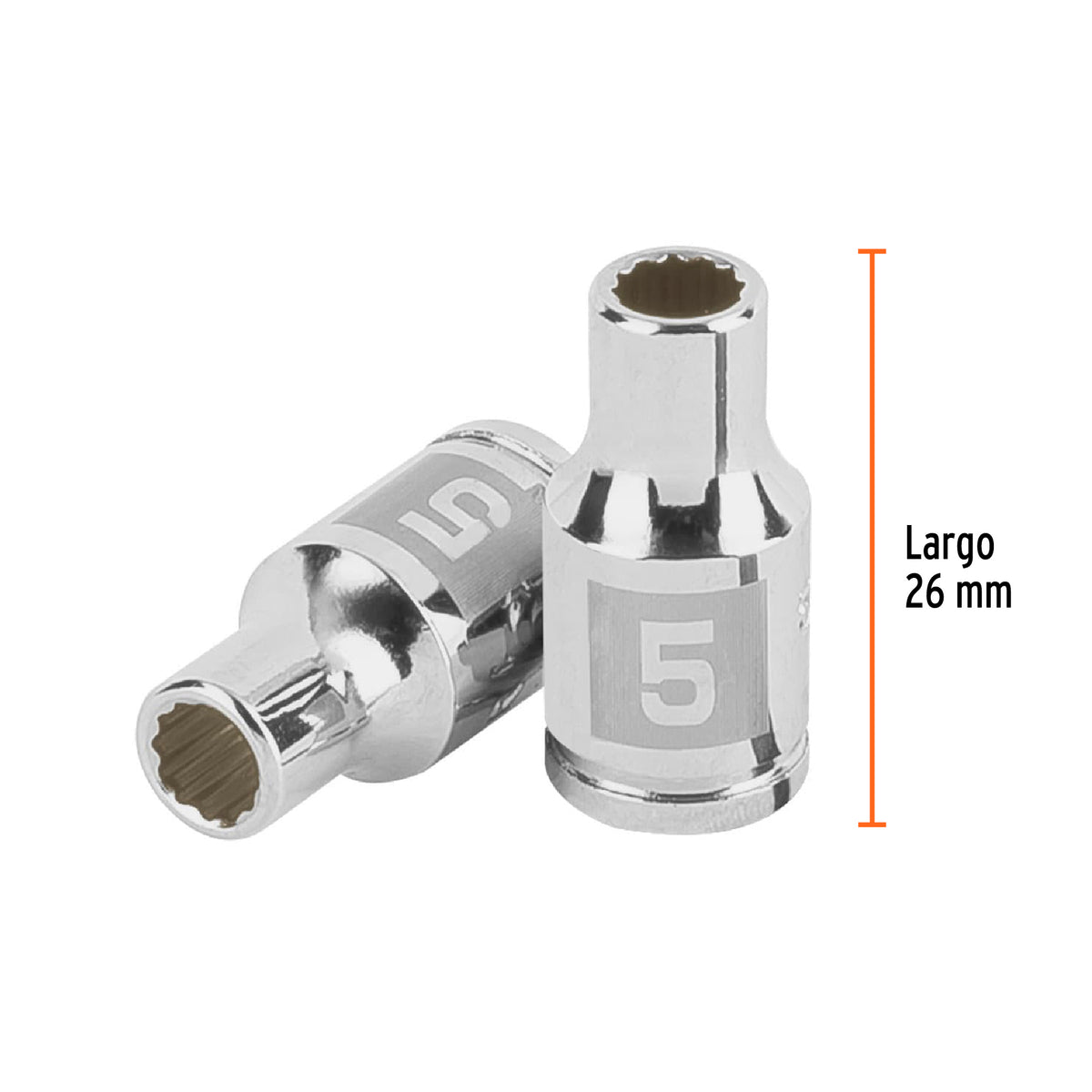Dado de 5 mm, 12 puntas, cuadro 1/4', TRUPER, Truper, SKU 100974 — vista 4