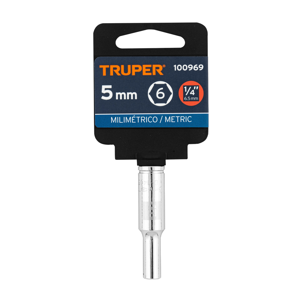 Dado largo de 5 mm, 6 puntas, cuadro 1/4', TRUPER, Truper, SKU 100969 — vista 2