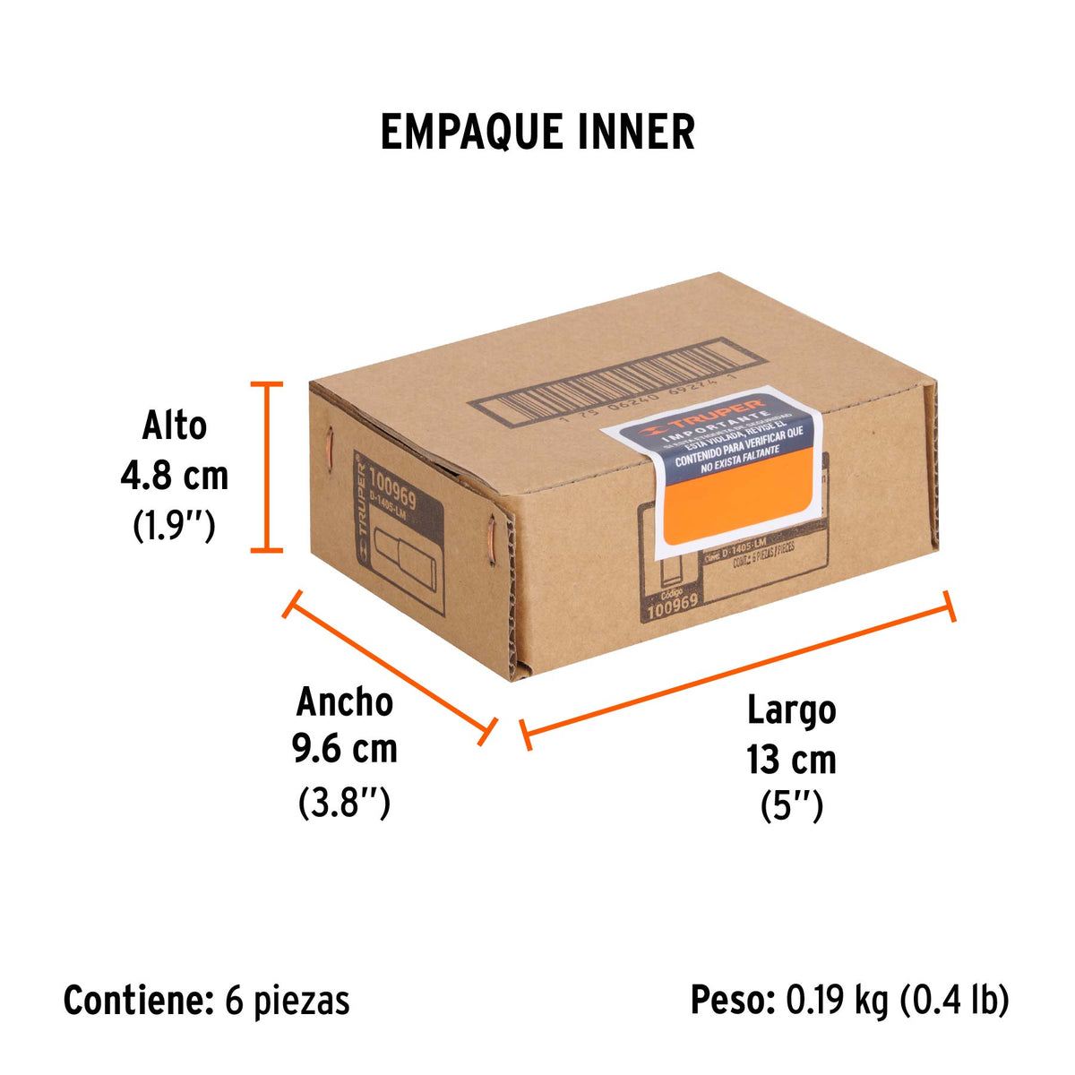Dado largo de 5 mm, 6 puntas, cuadro 1/4', TRUPER, Truper, SKU 100969 — vista 6
