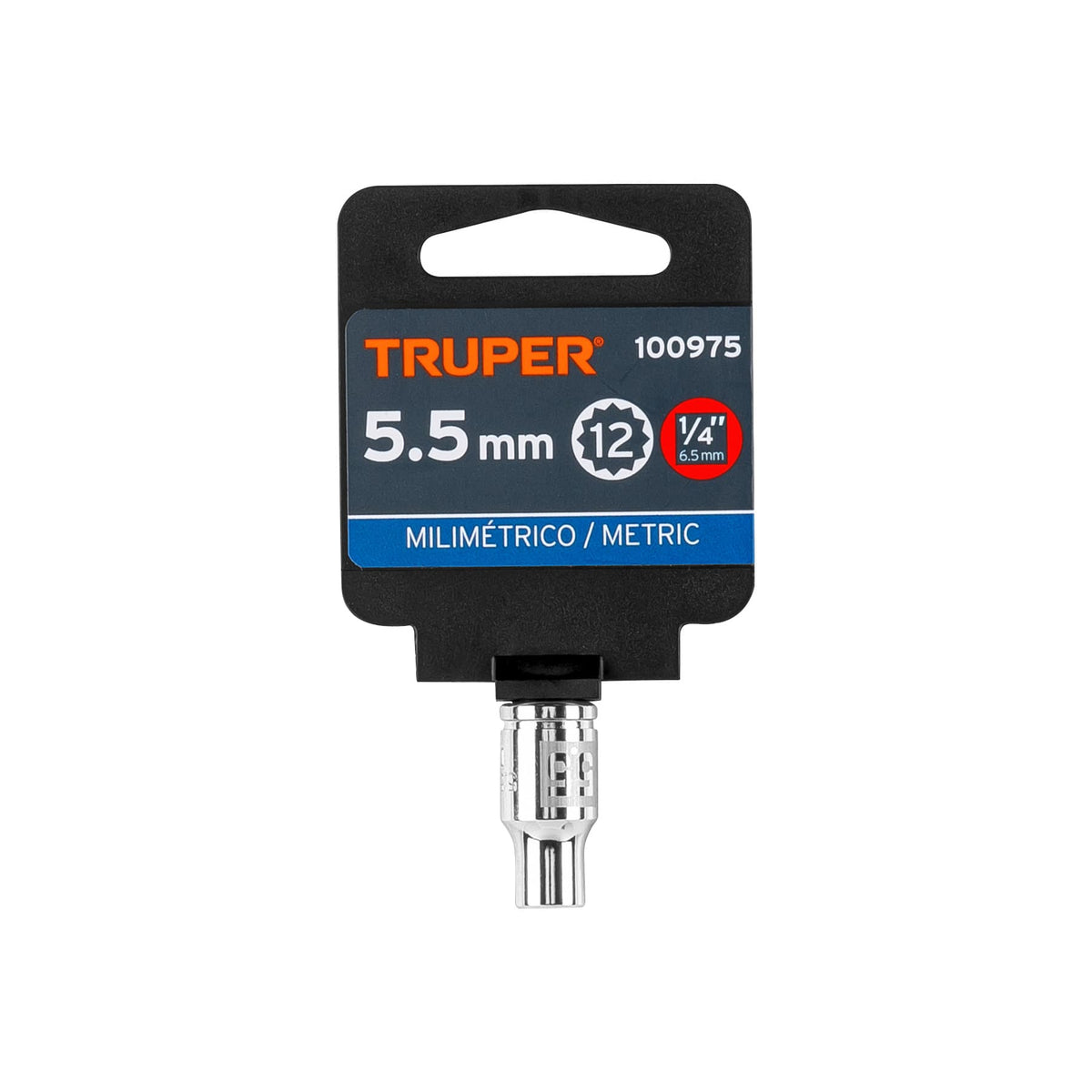 Dado de 5.5 mm, 12 puntas, cuadro 1/4', TRUPER — foto oficial 2