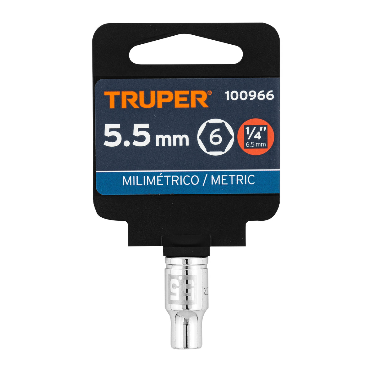 Dado de 5.5 mm, 6 puntas, cuadro 1/4', TRUPER — foto oficial 2