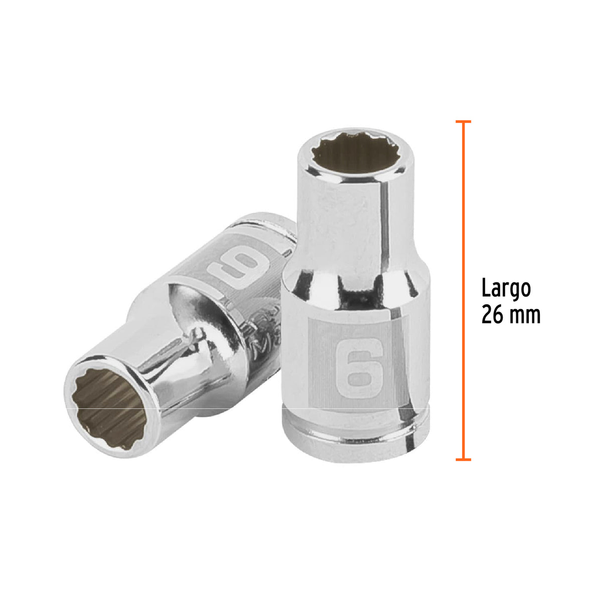 Dado de 6 mm, 12 puntas, cuadro 1/4', TRUPER, Truper, SKU 100978 — vista 4