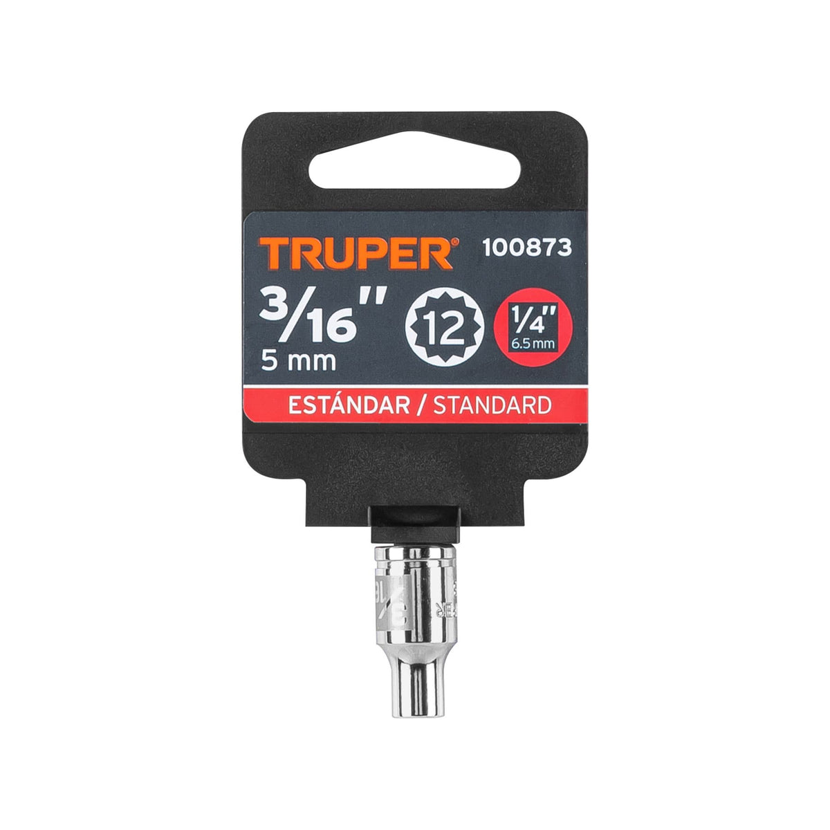 Dado de 3/16', 12 puntas, cuadro 1/4', TRUPER, Truper, SKU 100873 — vista 2