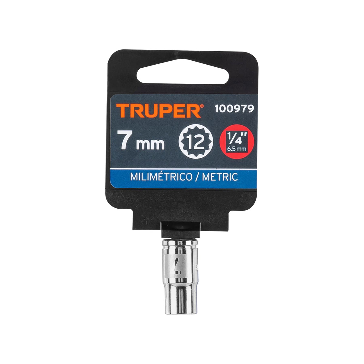 Dado de 7 mm, 12 puntas, cuadro 1/4', TRUPER, Truper, SKU 100979 — vista 2