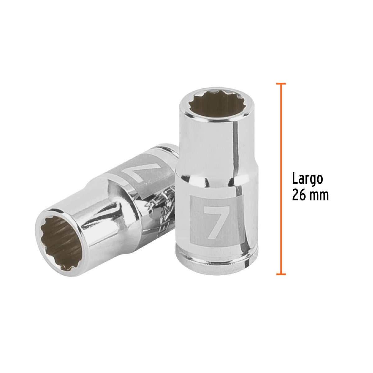 Dado de 7 mm, 12 puntas, cuadro 1/4', TRUPER, Truper, SKU 100979 — vista 4