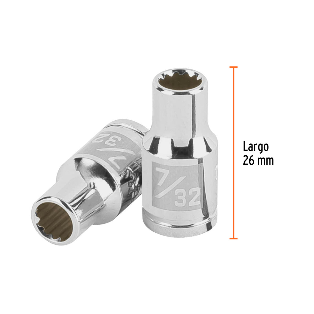 Dado de 7/32', 12 puntas, cuadro 1/4', TRUPER, Truper, SKU 100874 — vista 4