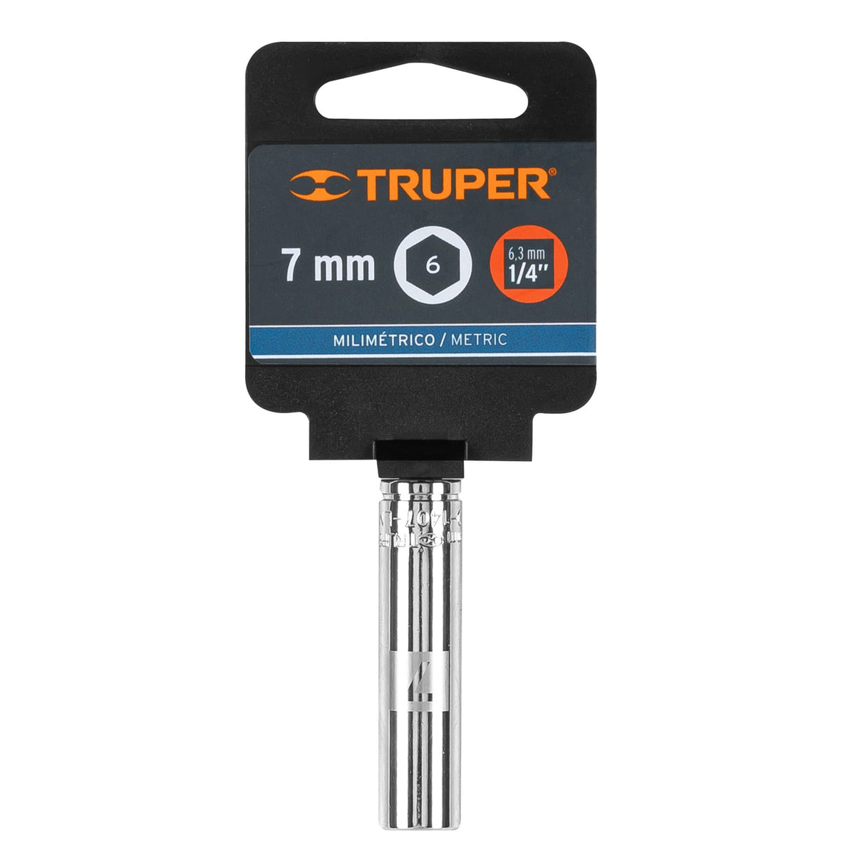 Dado largo de 7 mm 6 puntas cuadro 1/4' TRUPER — foto oficial 2