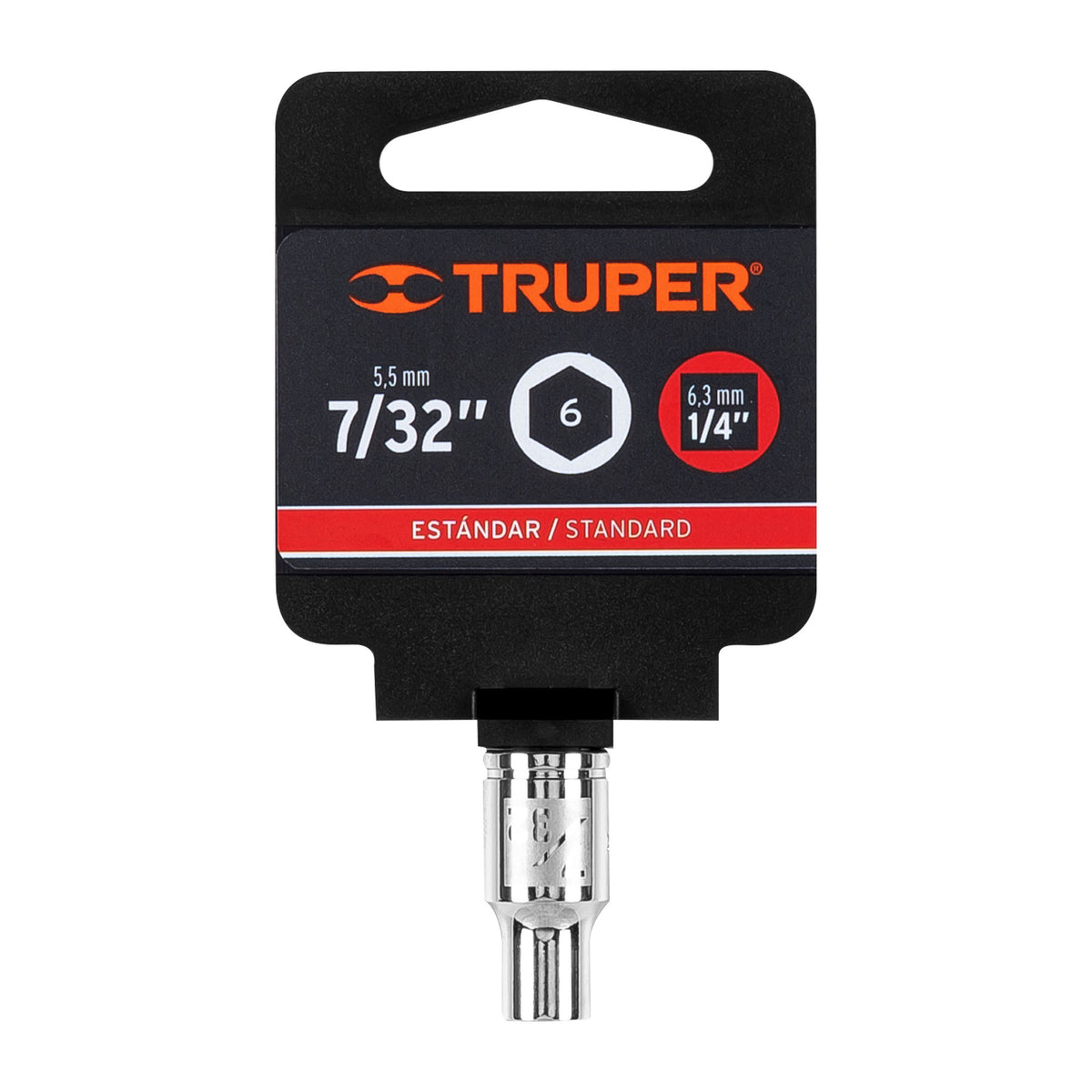 Dado de 7/32' 6 puntas cuadro 1/4' TRUPER — foto oficial 2