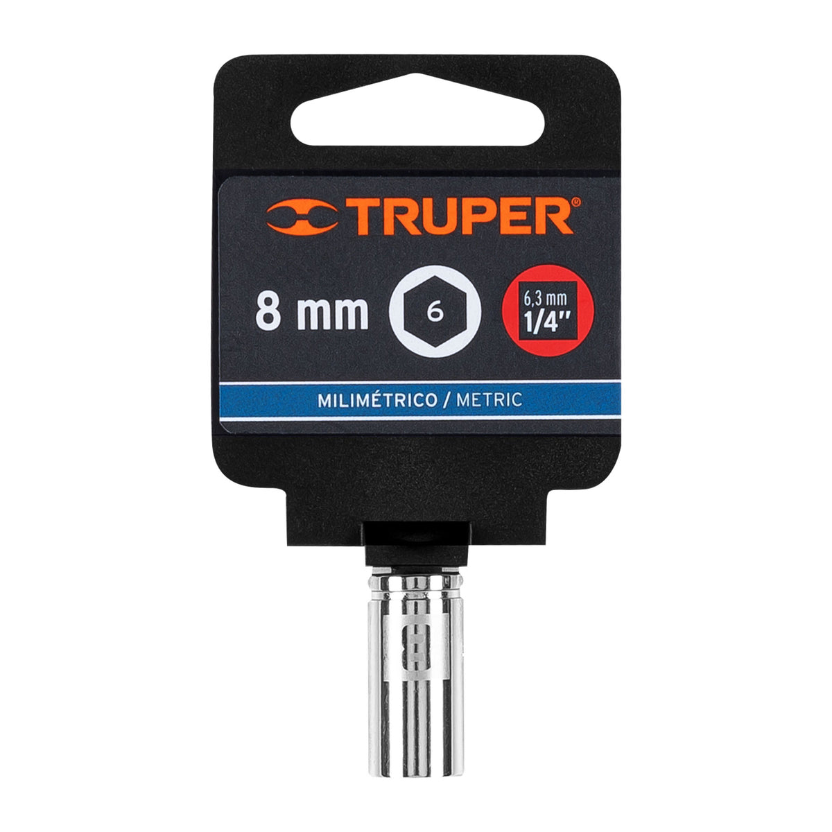 Dado de 8 mm 6 puntas cuadro 1/4' TRUPER — foto oficial 2