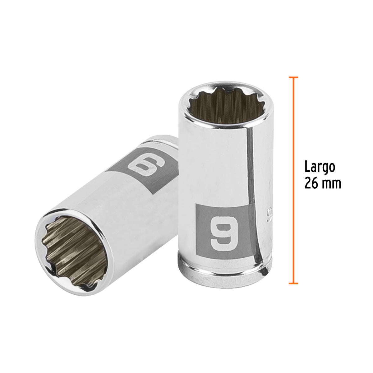 Dado de 9 mm, 12 puntas, cuadro 1/4', TRUPER, Truper, SKU 100981 — vista 4