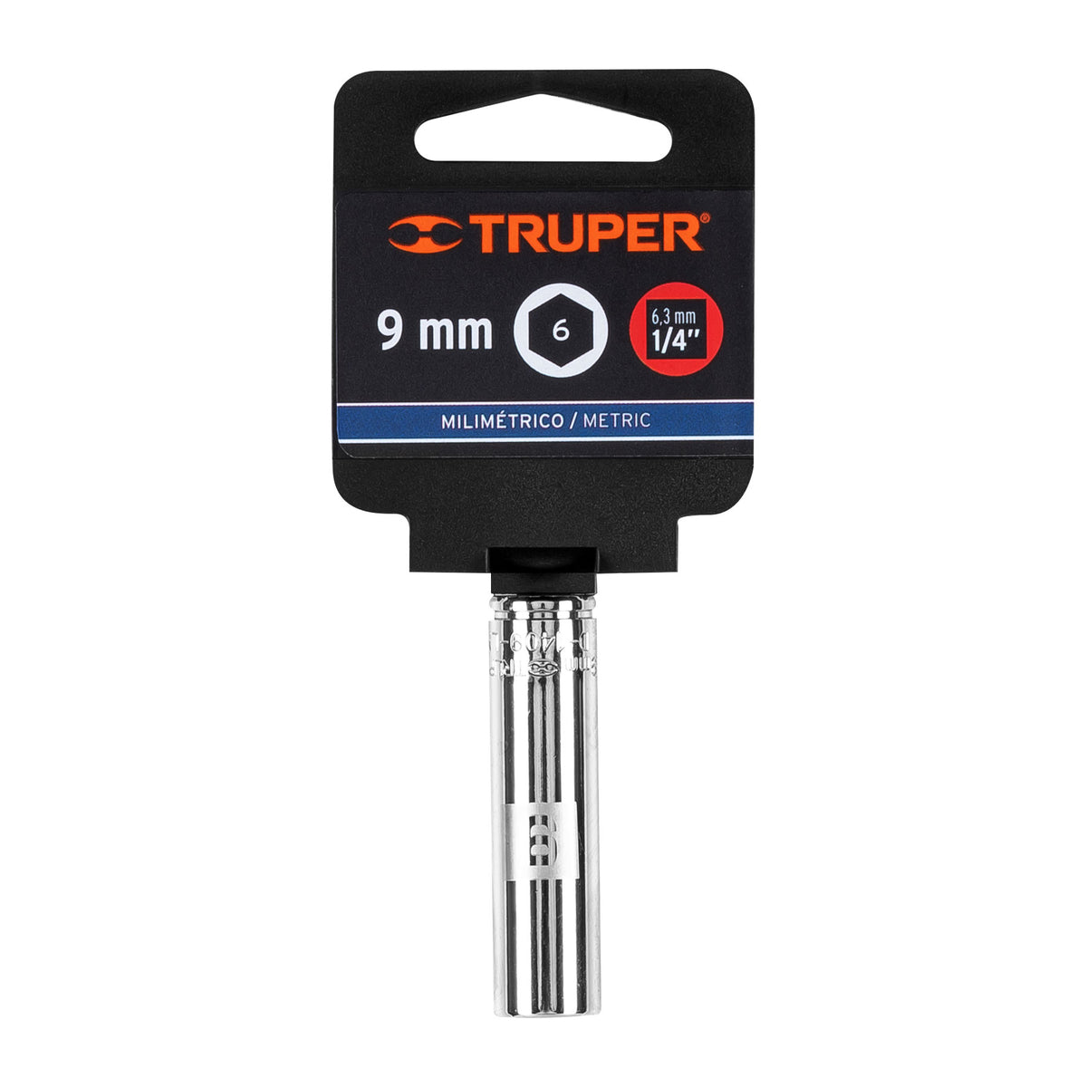 Dado largo de 9 mm 6 puntas cuadro 1/4' TRUPER — foto oficial 2