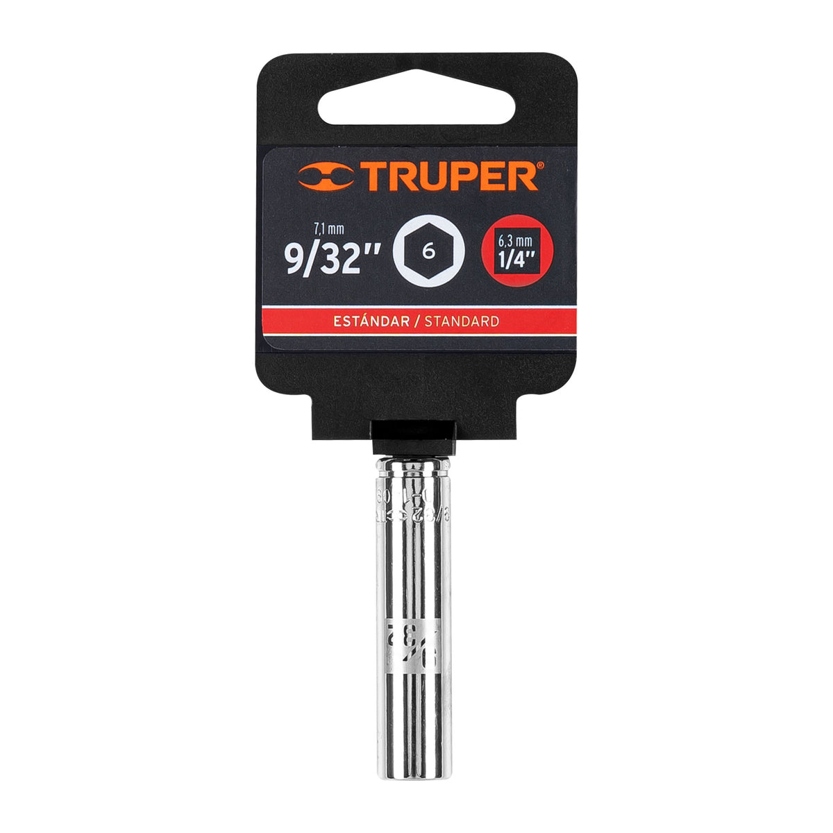 Dado largo de 9/32' 6 puntas cuadro 1/4' TRUPER — foto oficial 2
