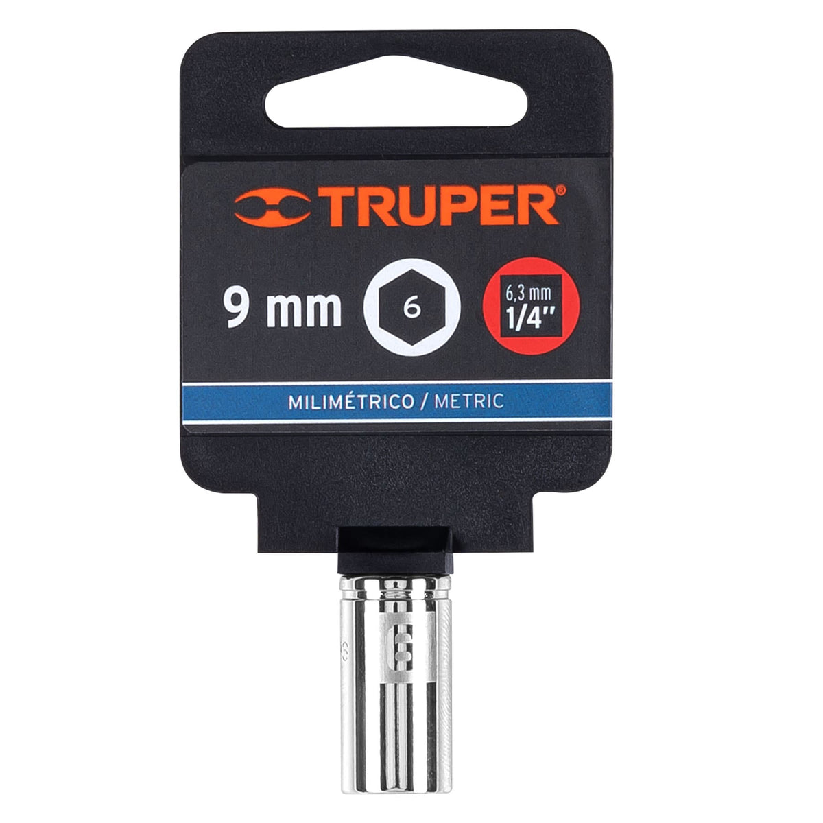 Dado de 9 mm 6 puntas cuadro 1/4' TRUPER — foto oficial 2