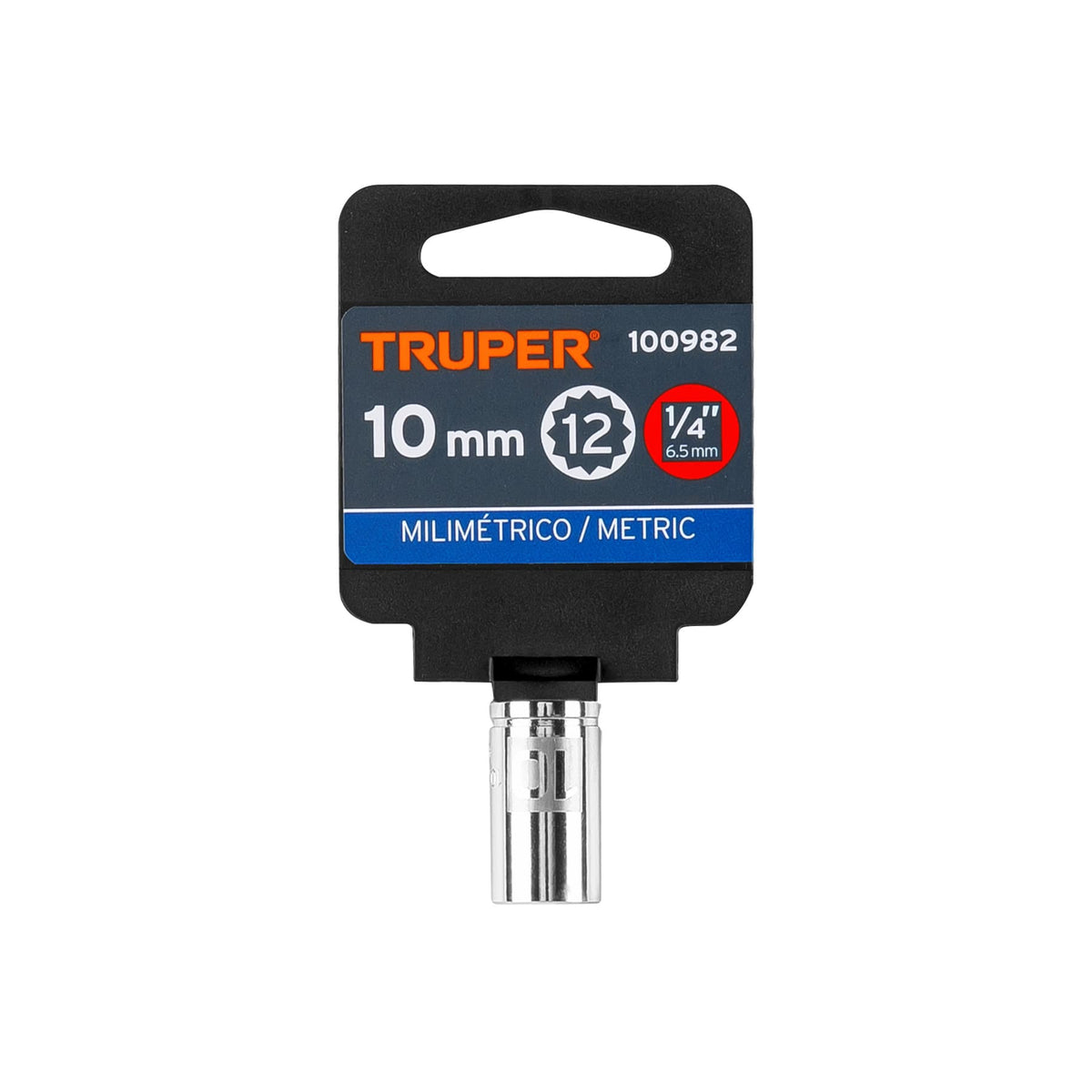 Dado de 10 mm, 12 puntas, cuadro 1/4', TRUPER, Truper, SKU 100982 — vista 2