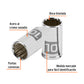 Dado de 10 mm, 12 puntas, cuadro 1/4', TRUPER, Truper, SKU 100982 — vista 3